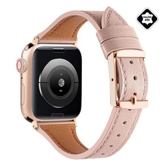 DUX DUCIS YA pótszíj (egyedi méret, nagy, valódi bőr, mágneses) RÓZSASZÍN Apple Watch Ultra 2 49mm, Watch Ultra 49mm, Watch Series 9 45mm