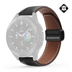   DUX DUCIS YA pótszíj (univerzális, 22mm, valódi bőr, mágneses) FEKETE