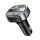 HOCO E70 bluetooth FM transmitter autós töltő USB+Type-C aljzat (30W, PD gyorstöltő 3.0, microSD, LED kijelző) FEKETE
