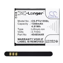   CAMERON SINO Li-Ion akku (3,7V/1300mAh, Panasonic 454854AR kompatibilis) FEKETE Panasonic KX-TU160 Senior, KX-TU155 Senior, KX-TU150 Senior