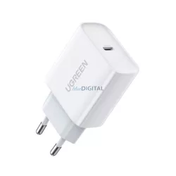   UGREEN hálózati töltő Type-C aljzat (20W, PD gyorstöltő) FEKETE