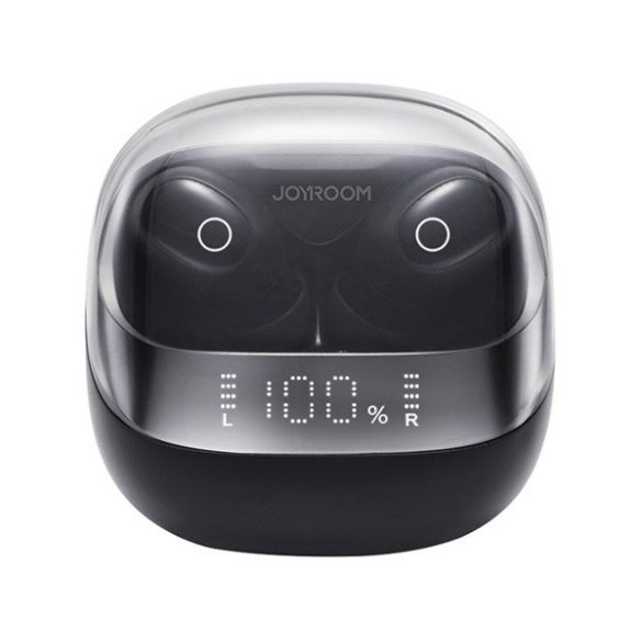 JOYROOM JDOTS bluetooth fülhallgató SZTEREO (v5.3, TWS, mikrofon, zajszűrő, LED kijelző + töltőtok) FEKETE