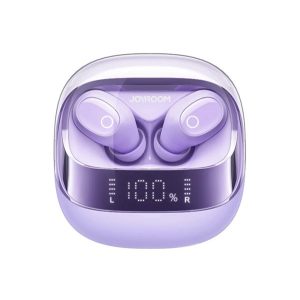 JOYROOM JDOTS bluetooth fülhallgató SZTEREO (v5.3, TWS, mikrofon, zajszűrő, LED kijelző + töltőtok) LILA