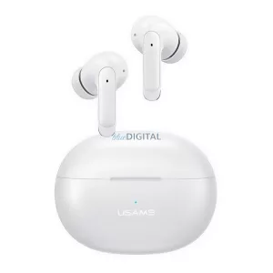 USAMS X-DON bluetooth fülhallgató SZTEREO (v5.3, TWS, mikrofon, zajszűrő + töltőtok) FEHÉR