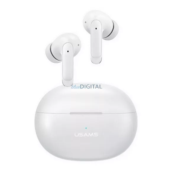 USAMS X-DON bluetooth fülhallgató SZTEREO (v5.3, TWS, mikrofon, zajszűrő + töltőtok) FEHÉR