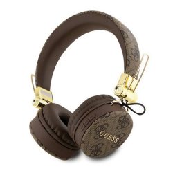   GUESS METAL LOGO 4G bluetooth fejhallgató SZTEREO (v5.3, mikrofon, zajszűrő, IPX4 vízálló) BARNA