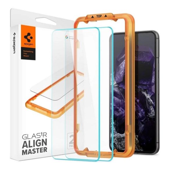 SPIGEN ALM FC képernyővédő üveg 2db (2.5D, extra karcálló, 9H, ultravékony, színkiemelés) ÁTLÁTSZÓ Google Pixel 8