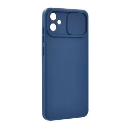   Szilikon telefonvédő (matt, mikrofiber plüss belső, kameravédő) SÖTÉTKÉK Samsung Galaxy A05 (SM-A055F)