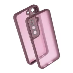   Szilikon telefonvédő (ütésállóság, akril hátlap, kameravédő) LILA Samsung Galaxy S22 5G (SM-S901)
