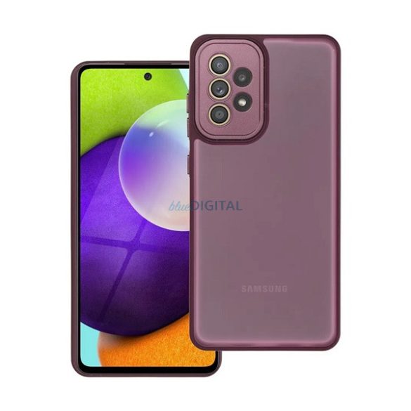 Szilikon telefonvédő (ütésállóság, akril hátlap, kameravédő) LILA Samsung Galaxy A52s 5G (SM-A528), Galaxy A52 4G (SM-A525F), Galaxy A52 5G (SM-A526F)