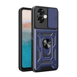   Defender műanyag telefonvédő (ütésállóság, szilikon belső, tartógyűrű, kameravédő) SÖTÉTKÉK Oppo A79 5G