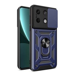   Defender műanyag telefonvédő (ütésállóság, szilikon belső, tartógyűrű, kameravédő) SÖTÉTKÉK Xiaomi Redmi Note 13 5G