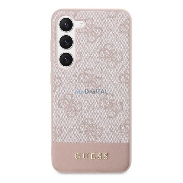GUESS 4G BIG METAL LOGO műanyag telefonvédő (ütésállóság, bőr hatású hátlap) RÓZSASZÍN Samsung Galaxy S24 (SM-S921)