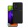 Műanyag telefonvédő (szilikon keret, ütésállóság, mágneses, bőr hatású hátlap, csíkos) FEKETE Xiaomi Redmi Note 13 4G