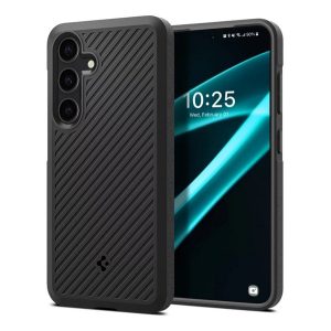 SPIGEN CORE ARMOR szilikon telefonvédő (ütésállóság, kameravédő, csíkos) FEKETE Samsung Galaxy S24 Plus (SM-S926)