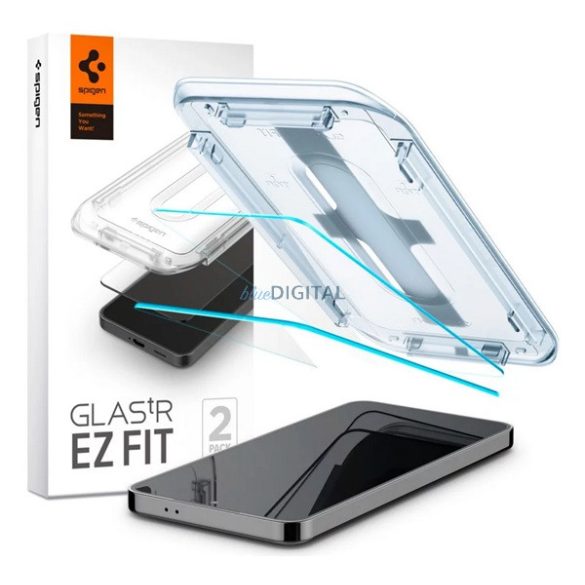 SPIGEN EZ FIT HD képernyővédő üveg 2db (2.5D, tokbarát, ultravékony, 0.2mm, 9H + segédkeret) ÁTLÁTSZÓ Samsung Galaxy S24 Plus (SM-S926)