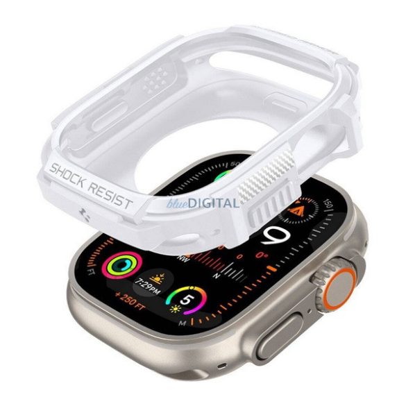SPIGEN RUGGED ARMOR műanyag óra keret (ütésállóság) FEHÉR Apple Watch Ultra 2 49mm, Watch Ultra 49mm