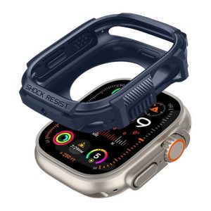 SPIGEN RUGGED ARMOR műanyag óra keret (ütésállóság) SÖTÉTKÉK Apple Watch Ultra 2 49mm, Watch Ultra 49mm