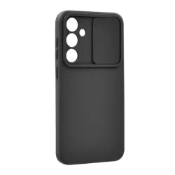   Szilikon telefonvédő (matt, mikrofiber plüss belső, kameravédő) FEKETE Samsung Galaxy S24 Plus (SM-S926)