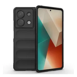   Szilikon telefonvédő (ütésállóság, kameravédő, 3D) FEKETE Xiaomi Redmi Note 13 5G