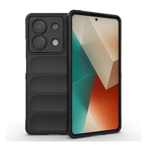 Szilikon telefonvédő (ütésállóság, kameravédő, 3D) FEKETE Xiaomi Redmi Note 13 5G