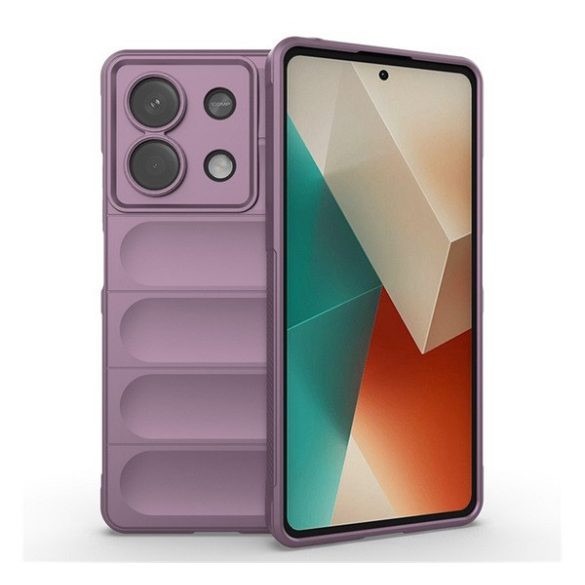 Szilikon telefonvédő (ütésállóság, kameravédő, 3D) LILA Xiaomi Redmi Note 13 5G