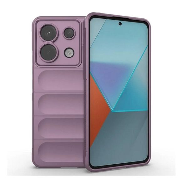 Szilikon telefonvédő (ütésállóság, kameravédő, 3D) LILA Xiaomi Redmi Note 13 Pro 5G