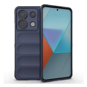 Szilikon telefonvédő (ütésállóság, kameravédő, 3D) SÖTÉTKÉK Xiaomi Redmi Note 13 Pro 5G