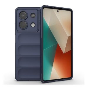 Szilikon telefonvédő (ütésállóság, kameravédő, 3D) SÖTÉTKÉK Xiaomi Redmi Note 13 5G