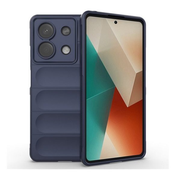 Szilikon telefonvédő (ütésállóság, kameravédő, 3D) SÖTÉTKÉK Xiaomi Redmi Note 13 5G