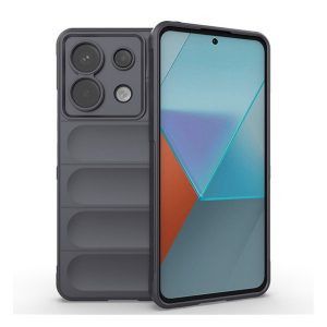 Szilikon telefonvédő (ütésállóság, kameravédő, 3D) SÖTÉTSZÜRKE Xiaomi Redmi Note 13 Pro 5G