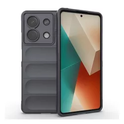   Szilikon telefonvédő (ütésállóság, kameravédő, 3D) SÖTÉTSZÜRKE Xiaomi Redmi Note 13 5G