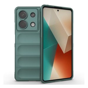 Szilikon telefonvédő (ütésállóság, kameravédő, 3D) SÖTÉTZÖLD Xiaomi Redmi Note 13 5G