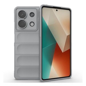 Szilikon telefonvédő (ütésállóság, kameravédő, 3D) VILÁGOSSZÜRKE Xiaomi Redmi Note 13 5G