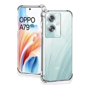 Szilikon telefonvédő (ütésállóság, légpárnás sarok) ÁTLÁTSZÓ Oppo A79 5G