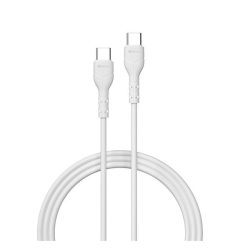   DEVIA adatkábel (Type-C - Type-C, 3A, gyorstöltő, 100cm) FEHÉR