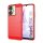Szilikon telefonvédő (ütésállóság, légpárnás sarok, szálcsiszolt, karbon minta) PIROS Xiaomi Redmi 13C