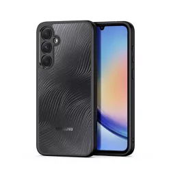   DUX DUCIS AIMO műanyag telefonvédő (ütésállóság, szilikon keret, kameravédő, matt, hullám) FEKETE Samsung Galaxy A35 5G (SM-A356)