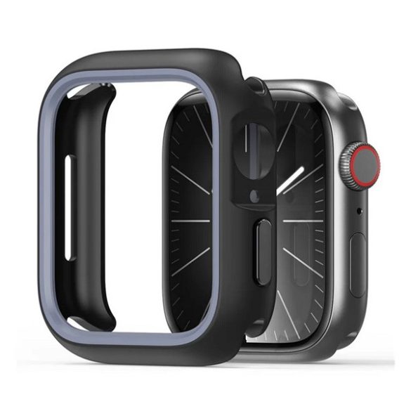 DUX DUCIS BAMO műanyag óra keret (ütésállóság) SÖTÉTSZÜRKE Apple Watch Series 9 41mm,Watch Series 8 41mm,Watch Series 7 41mm