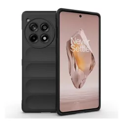   Szilikon telefonvédő (ütésállóság, kameravédő, 3D) FEKETE OnePlus 12R 5g