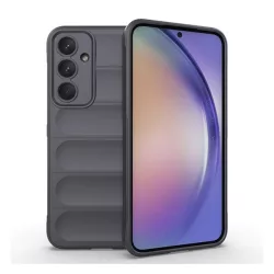   Szilikon telefonvédő (ütésállóság, kameravédő, 3D) SÖTÉTSZÜRKE Samsung Galaxy A35 5G (SM-A356)