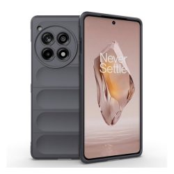   Szilikon telefonvédő (ütésállóság, kameravédő, 3D) SÖTÉTSZÜRKE OnePlus 12R 5g