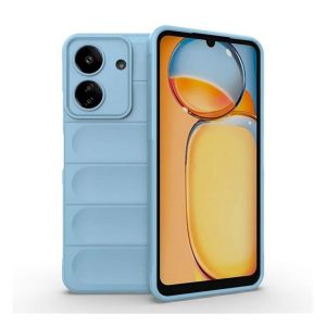 Szilikon telefonvédő (ütésállóság, kameravédő, 3D) VILÁGOSKÉK Xiaomi Redmi 13C