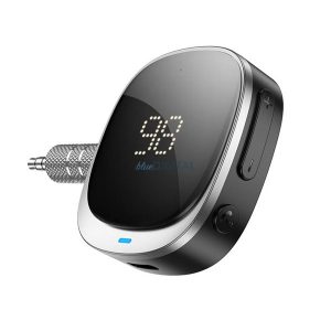 HOCO bluetooth adapter Type-C aljzat (3.5mm jack csatlakozó, v5.3, LED kijelző) FEKETE
