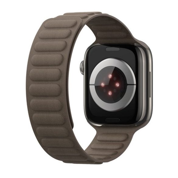 DUX DUCIS BL pótszíj (egyedi méret, kicsi, textil, mágneses, 3D) SÖTÉTSZÜRKE Apple Watch Series 9 41mm,Watch Series 8 41mm,Watch Series 7 41mm