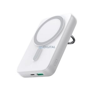 JOYROOM vésztöltő Type-C aljzat (10000mAh, 20W, wireless, PD gyorstöltő, MagSafe, kitámasztó) FEHÉR