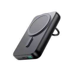   JOYROOM vésztöltő Type-C aljzat (10000mAh, 20W, wireless, PD gyorstöltő, MagSafe, kitámasztó) FEKETE