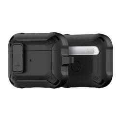  DUX DUCIS PECO műanyag tok (erős ütésállóság + karabíner) FEKETE Apple AirPods 3