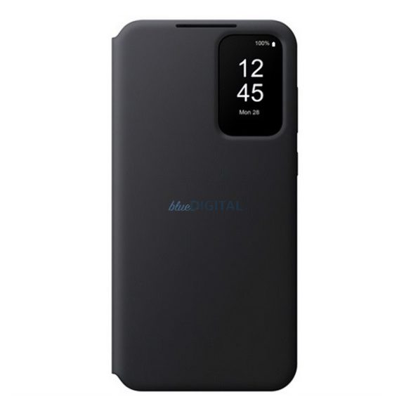 SAMSUNG tok álló (aktív FLIP, oldalra nyíló, átlátszó előlap) FEKETE Samsung Galaxy A55 5G (SM-A556)