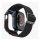 SPIGEN FIT LITE PRO pótszíj (egyedi méret, textil, ütésállóság + szilikon keret) FEKETE Apple Watch Series 9 45mm, Watch Series 8 45mm, Watch Series 7 45mm
